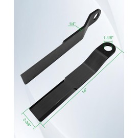 HUQUZN Rotary Cutter Blades Fit for Bush Hog Bobcat Case CAT John Deere Kubota Mower King Caterpillar, Duty Steel Replacement Mower Skidsteer Brush Hog Cutter Blades, 2-3/8" x 14" x 1/4"