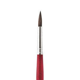Escoda Aquario Series 1125 Artist Watercolor & Acrylic Short Handle Paint Brush, Petit Gris Natural Squirrel Hair, Round, Size 12