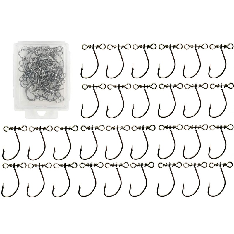 30Pcs/Box Drop Shot Hooks in-line Drop Shot Rig Fishing Hooks