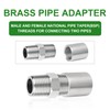 TAISHER 10PCS 304 Stainless Steel Pipe Fitting, Hex Nipple, Coupling,