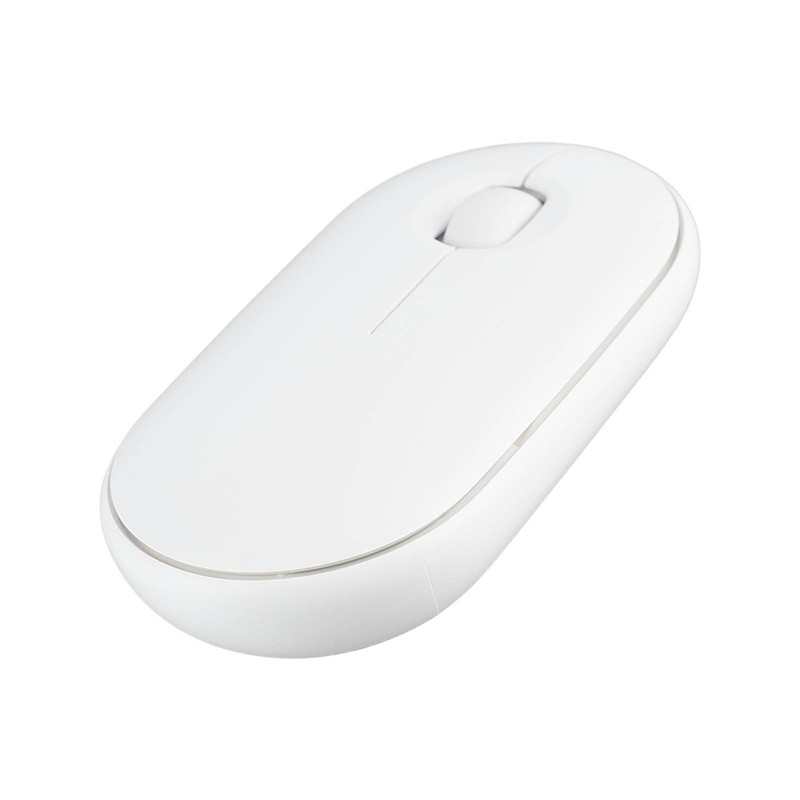 Wireless Mouse White 2.4G BT Mode Ultra Slim Silent Optical