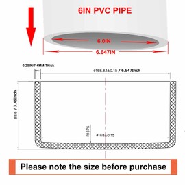 6" PVC Pipe End Cap Fitting Schedule 40 Furniture Grade PVC Pipe End Cap Plug Adapter, White 6" PVC Pipe Plug Socket Fittings for Build PVC Furniture DIY Garden Shelf