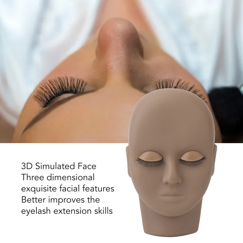 Lash Mannequin Head Makeup Eyelash Extension Practice Doll Head with