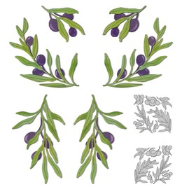 DELORIGIN Olive Branch Cutting Dies for Cutting Cards Embossing Stencils Cutting Dies 2025 for Embossing Scrapbooking Crafts Greeting Cards Gift Decoration