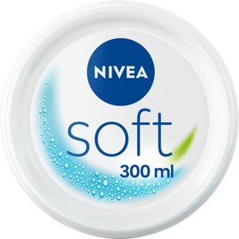 NIVEA Soft Moisturising Cream (300ml), A Moisturising Cream for Face, Body and Hands with Vitamin E and Jojoba Oil, Hand Cream Moisturises Deeply, All-Purpose Day Cream