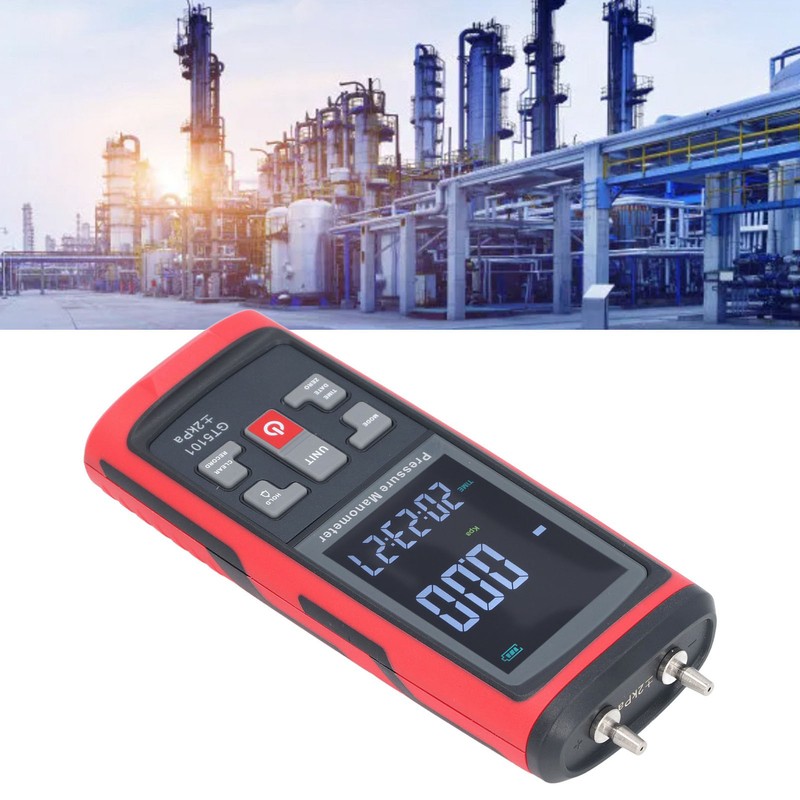 ±2KPa Differential Pressure Gauge High Accuracy Digital Pressure Manometer for