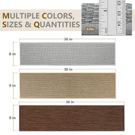 SMILOOL Stair Treads Non Slip for Wooden Steps Indoor 9" x 36" 15 Pack Extra Wide Stair Tread Carpet Stairs Runner, Step Pads with Reusable Adhesive for Dogs Kids Elders, Machine Washable, Beige