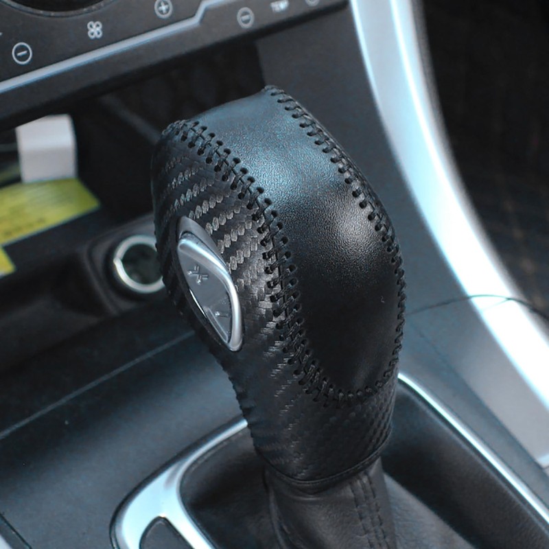 RAGBUSCLE Car Gear Stick Shifting Knobs Leather Cover Shifter Lever,