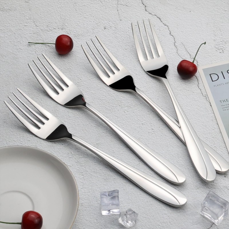 Aninhao 8 Piece Stainless Steel Serving Forks, 24cm Buffet Serving