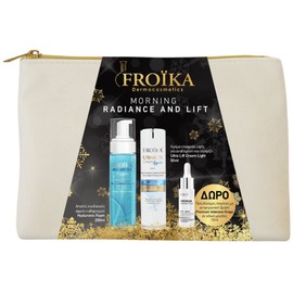 Froika Promo Morning Radiance & Lift Hyaluronic Foam 200ml & Ultra Lift Cream Light 50ml & Gift Premium Intensive Drops 10ml