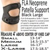 FLA Large Neoprene Patella Support Black