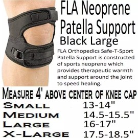 FLA Large Neoprene Patella Support Black