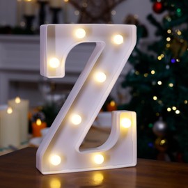 TRONSBOO LED Marquee Sign Light Up Letters, Alphabet Light Up Letters Sign, Battery Powered LED Letter Lights for Night Light, Wedding, Birthday, Party, Christmas or Home Decor (Letter Z)