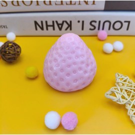 Taba Squishy Strawberry , Taba Soft Giant Jelly, Taba Soft Transparent Strawberries, Kawaii Taba Soft, Strawberry Pressure Balls, Handmade taba Soft (Pink)