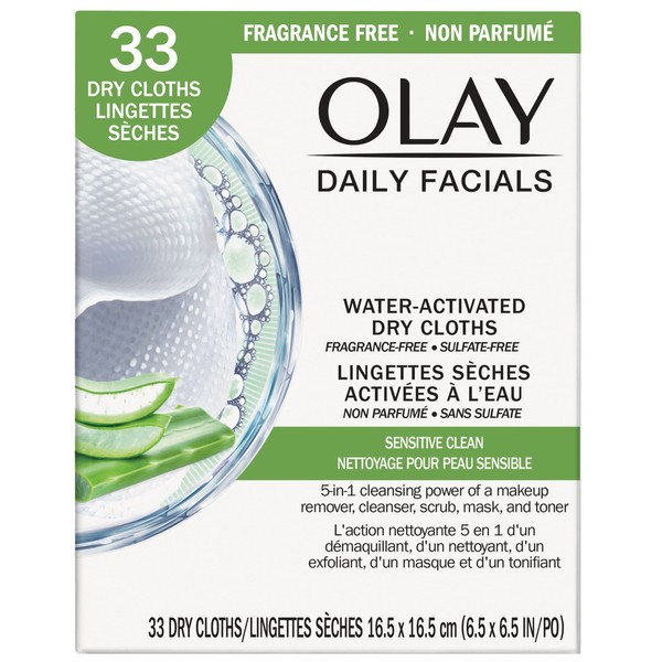 Olay Daily Facials Gentle Clean 5-in-1 Water Activated Cloths with