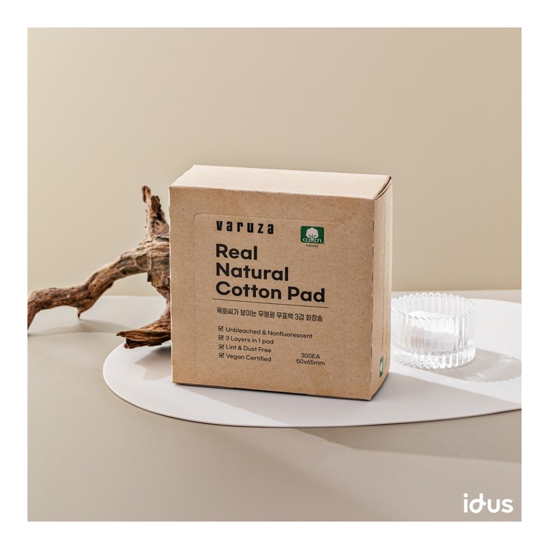 [Vegan Certification] 300 sheets of unbleached, non-fluorescent pure cotton 3-ply