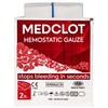MEDCLOT Hemostatic Gauze-Kaolin Hemostatic Dressing Stops Bleeding Fast-Sterile&Compact for Everyday