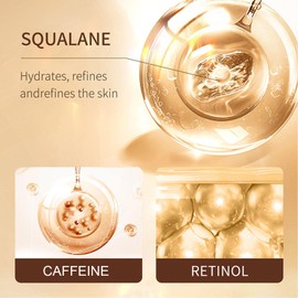 ARCHIDATE Retinol Caffeine Under Eye Roller Serum, Eye Serum for Dark Circles and Puffiness with 360° Roller Massage Ball, Reduce Wrinkles & Fine Lines, Non-Greasy Nourish Moisturize Lifts Firm Skin