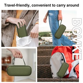 BOVKE Carrying Case Compatible with Sonos Roam 2 Portable Waterproof Bluetooth Wireless Speaker, Roam 2 Bluetooth Speaker Holder with Mesh Pocket for Charging Cables Accessories, Green