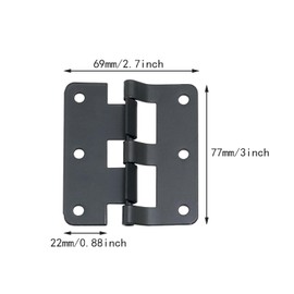 ITROLLE 2PCS Black Lift Off Hinge Door Removable Hinge Hardware Detachable Hinge with Screws for Flight Case