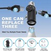 (3 Pack) Light Socket to Plug Adapter, Both Sides Support