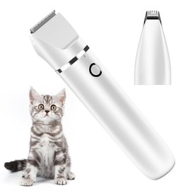 Ankilo Neueste 2 IN 1 Schermaschine hund pfoten Leise Elektrische Profi hundeschermaschine pfotentrimmer pfotenrasierer für Hunde Katzen Pfoten, Augen Weiß