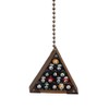 Eight Ball Billiards Pool Rack Room Ceiling Fan Light Pull