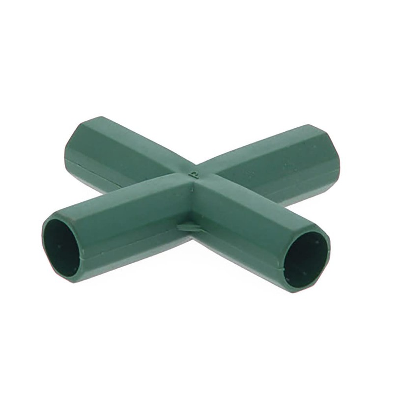 TopHomer 10pcs Greenhouse Frame Connectors 16mm Flat 4 Way Garden