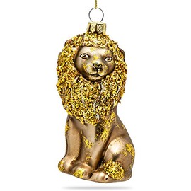 SIKORA BS470 Lion Christmas Tree Decoration Glass Figurine Christmas Tree Pendant