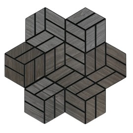 New Motifs Hexagon 3D Wood Veneer Honeycomb Cutout for Wall Decor Panels with Adhesive BLK