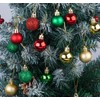Anstore Christmas Baubles, 54Pcs Mini Christmas Ball Ornaments with Strings,