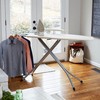 Household Essentials Wide Mega Ironing Board 4-Leg, Steel Top Pressing