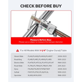 Benlari Highway Pegs, 304 Stainless Steel 1.25" Highway Footpegs Short Angled Fit for Harley Davidson Touring Street Glide Road King Softail Dyna Sportster fits 1-1/4"(32mm) Engine Guard(Black)