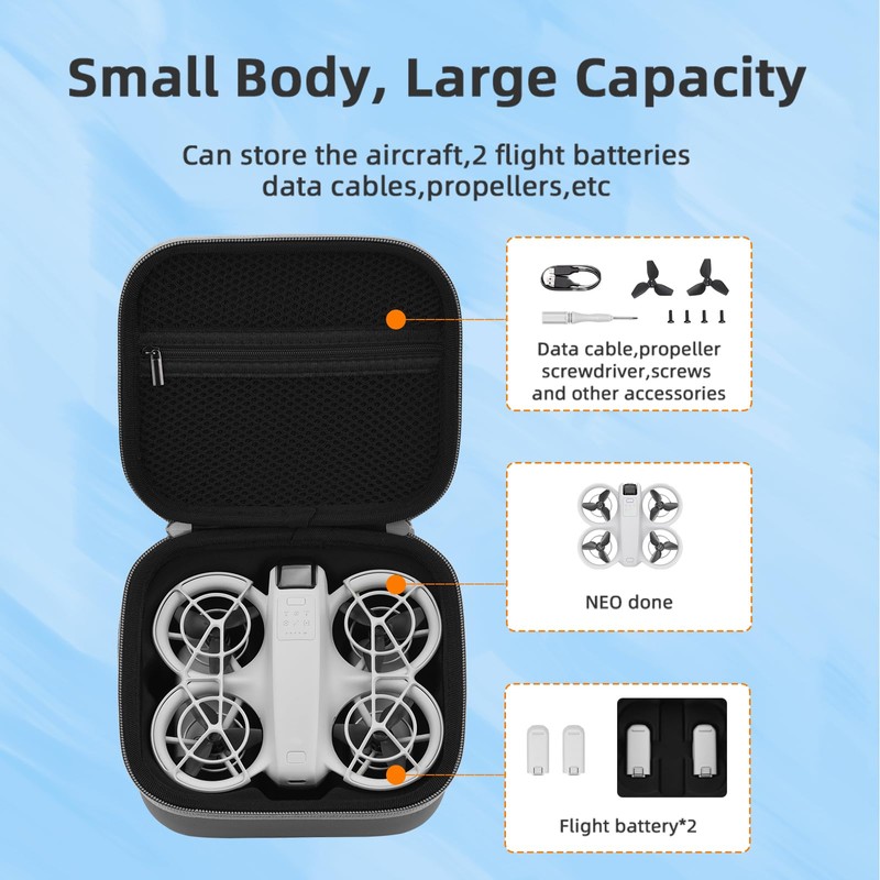 Flymile Mini Carrying Case for DJI NEO, PU Plastic, Pink,