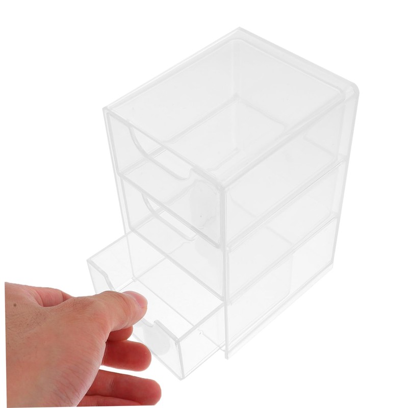 GLEAVI Multi Functional Acrylic Drawer Organizer Compartment Desk Storage Box