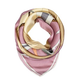 ANDANTINO 100% Pure Mulberry Silk Scarf 35" Large Square Lightweight Headscarf –Women’s Hair Wraps-With Gift Packed (Dusky Pink)