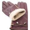 YISEVEN Women Touchscreen Sheepskin Leather Gloves Rope Knot for Winter