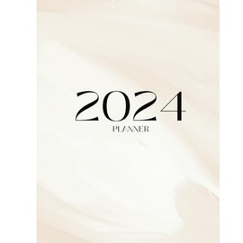 2024 monthly planner with minimalist design, financial goals, planner jan'24 - dec '24 , goal planner and notebook