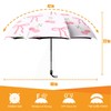 WSZYNDF Girly Pink Bow Pattern Umbrella, Small Travel Compact Automatic