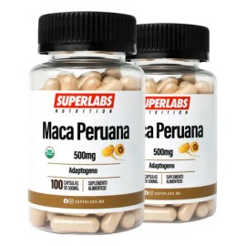 Superlabs Nutrition Maca Peruana 500mg 100 Caps 2pack Sin Sabor