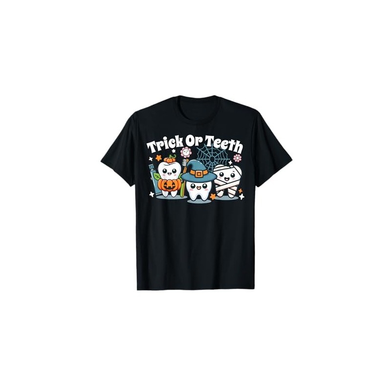 Trick Or Treat th Design With Cartoon Characters T-Shirt