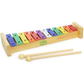 Vilac Wooden and Metal Metallophone 12-Notes Xylophone With 2 Wooden Chopsticks, Musical Toy Instrument For Kids, Encourages Musical Creativity, 3 Years+, 33 x 11.5 x 5 cm