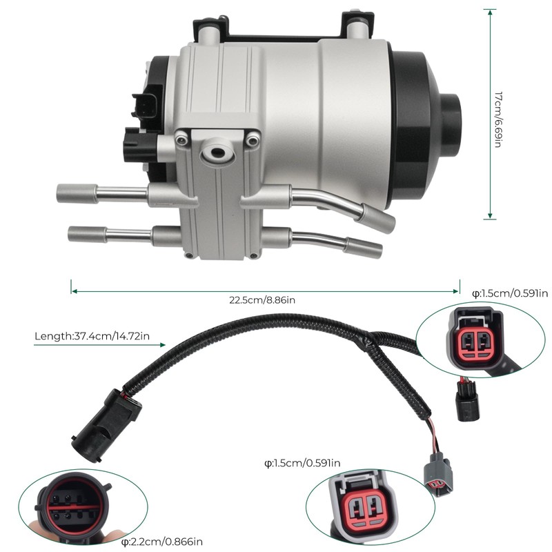 QBselecar power stroke 6.0L Diesel Fuel Pump Assembly Compatible with
