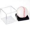 Bylion Baseball Display Case-UV Protected Acrylic Clear Cube Storage Baseball