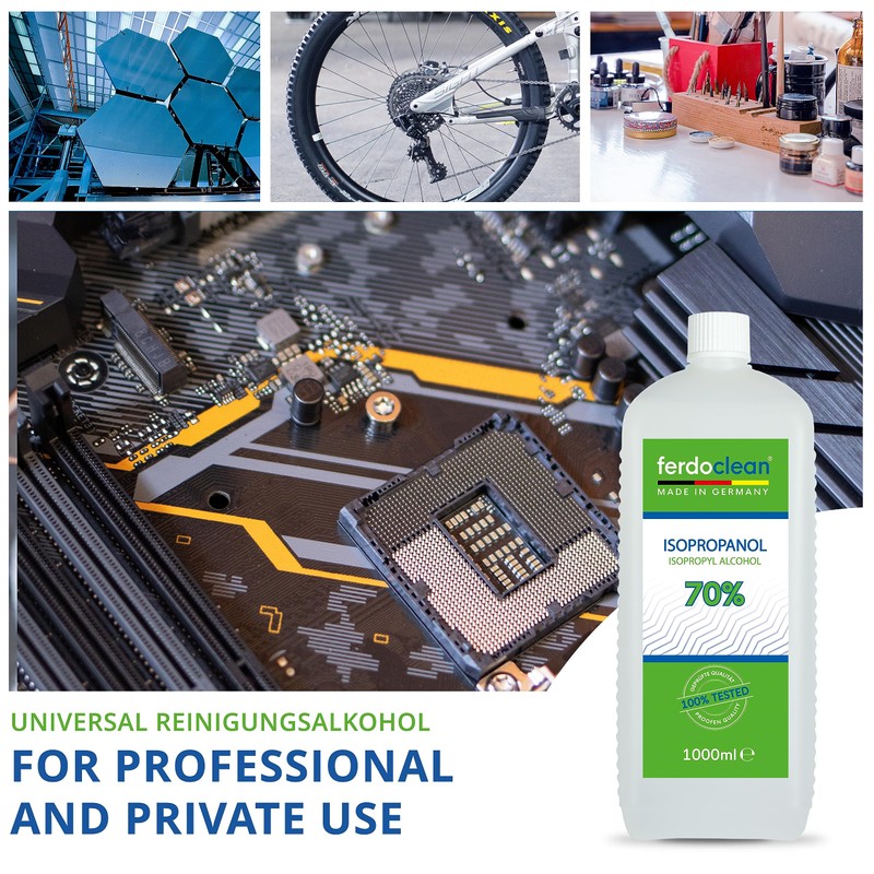 ferdoclean Isopropanol/Isopropyl Alcohol 70% 1000 ml / 1 Litre Cosmetic