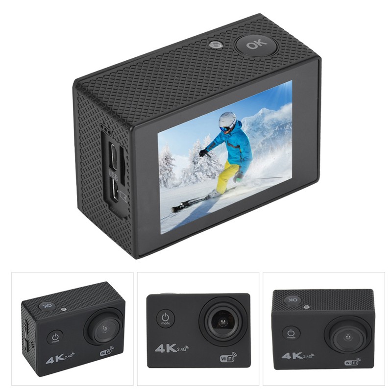 4K 30FPS 2.0inch LCD Screen Action Camera Underwater 30M Waterproof