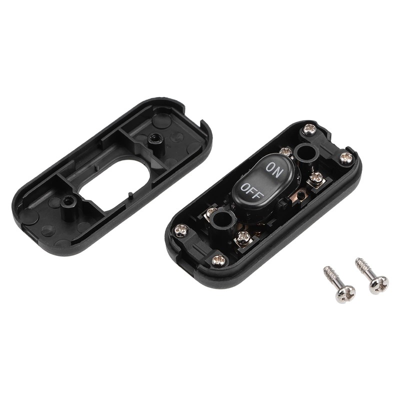 Rebower AC 250V 6A In-Line Cord Switch On-Off Control DPST