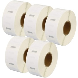 5 Rolls S0929120 25 mm x 25 mm Labels Compatible with LabelWriter 4XL 450 400 330 320 Twin Turbo Duo Seiko SLP 450 400 240 200 100 Pro Plus (750 Labels per Roll, Removable)