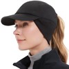 GADIEMKENSD Winter Fleece Hats Reflective Ponytail Hat for Women Baseball