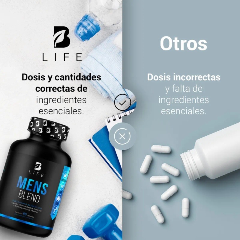 Vitaminas Para Hombre Multivitamínico 90 Cápsulas B Life